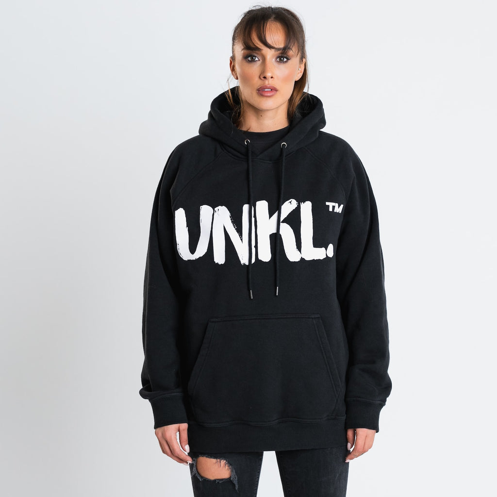 Plain Hoodie Washed Black