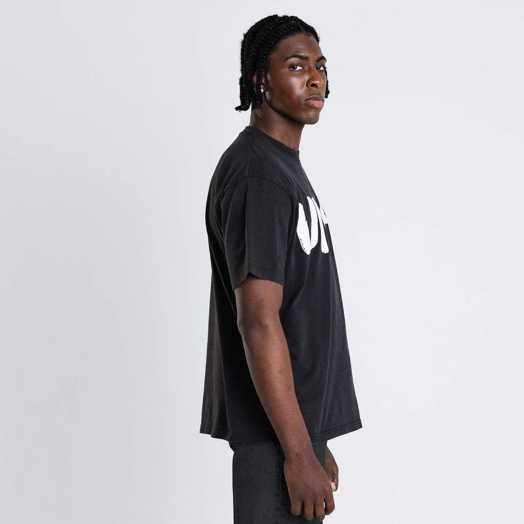 Plain T-shirt Washed Black