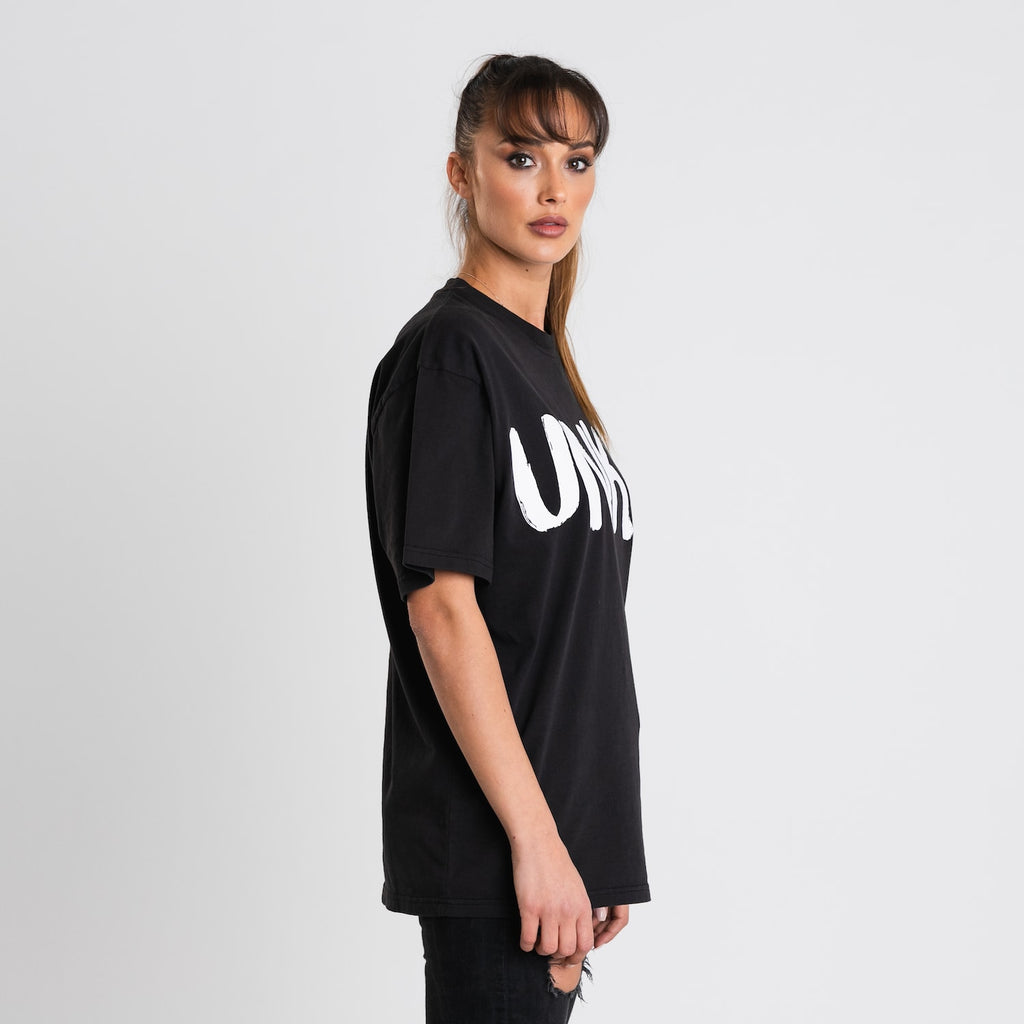 Plain T-shirt Washed Black